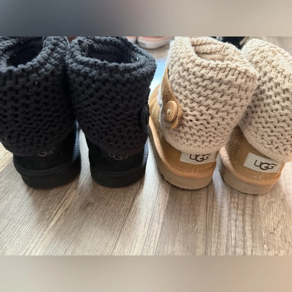 Uggs Girls Bundle Cozy Black Tan Size 13 kids